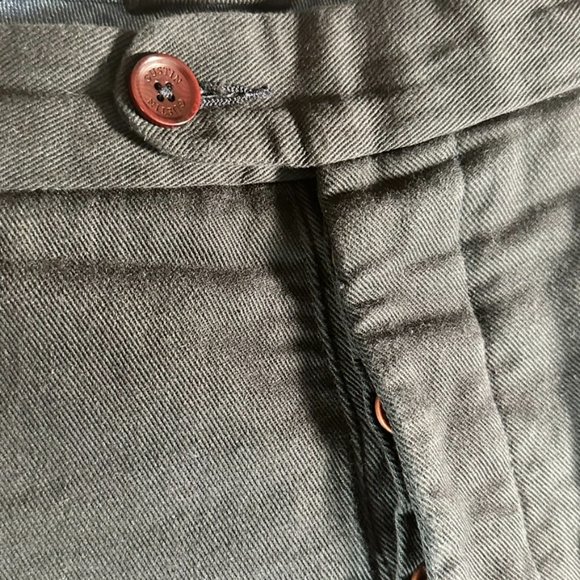 Gustin USA Military Chino Pants Twill Navy Blue Size 36x34 Button Fly Straight - Picture 4 of 12